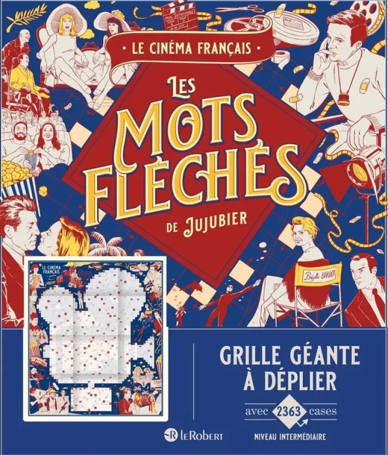 Le cinéma français - Les mots fléchés de Jujubier - Grille géante
