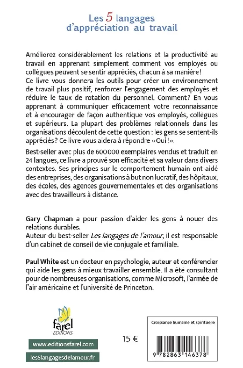 Les 5 langages d’appréciation au travail
