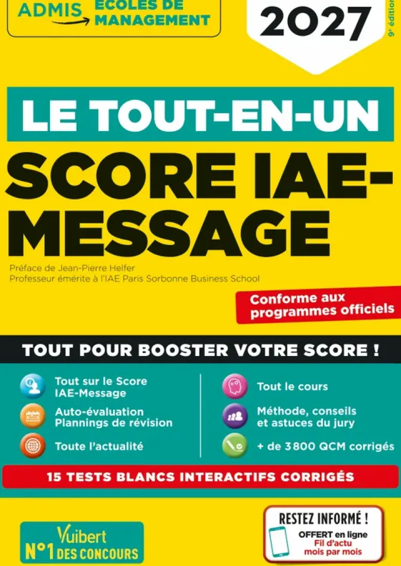 Le tout-en-un Score IAE-MESSAGE - Sélection 2027