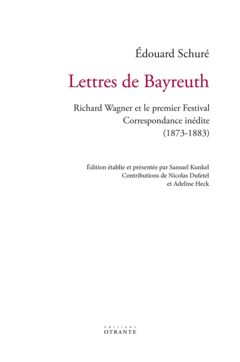 Lettres de Bayreuth
