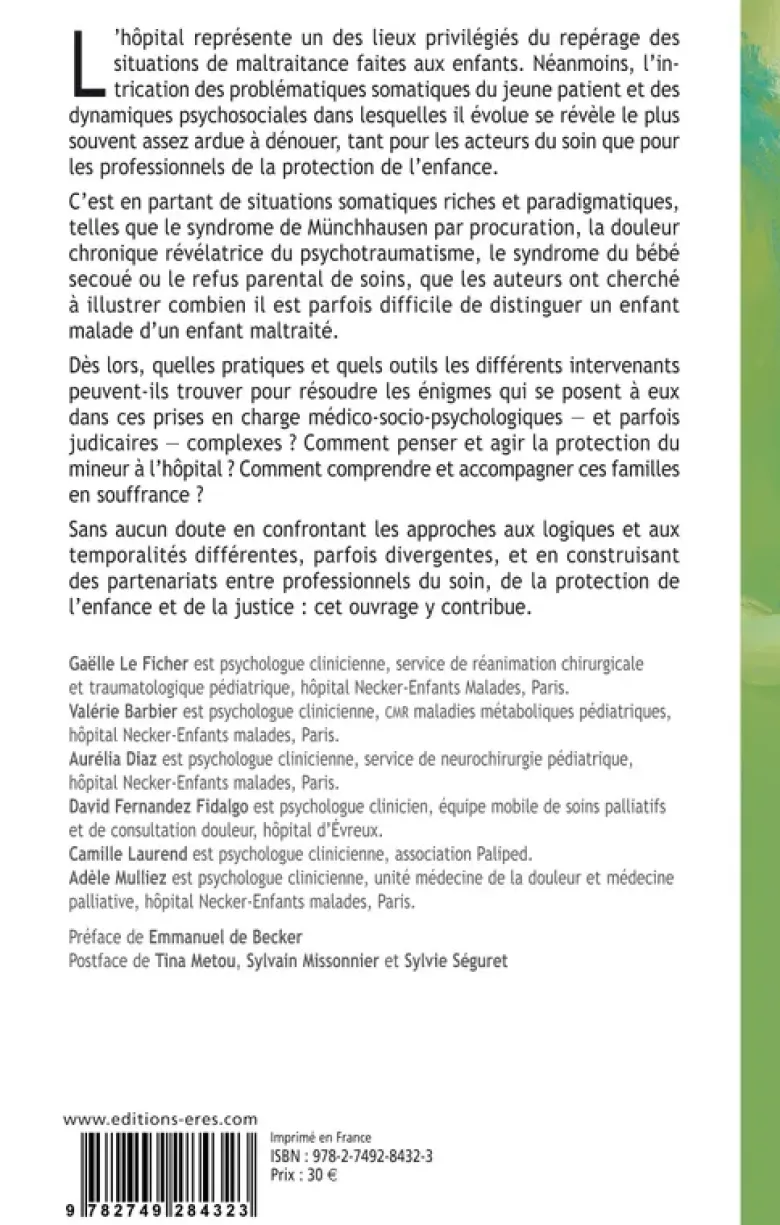 L'hôpital face à la maltraitance de l'enfant