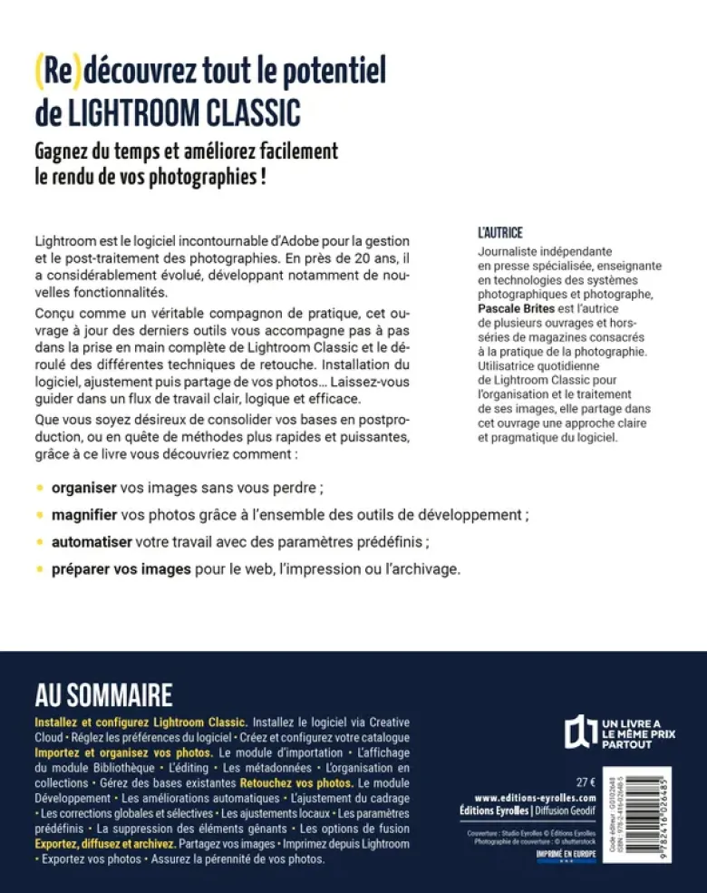 Lightroom Classic - Maîtriser le flux de travail du photographe