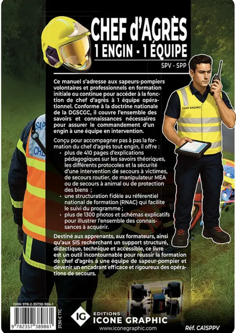 Livre "Chef d'agrès 1 équipe - Encadrant(e) des opérations des secours"