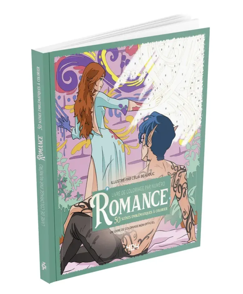 Livre de coloriage par numéro - Romance - 50 scènes emblématiques à colorier