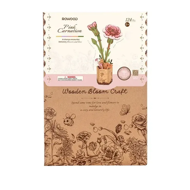 Maquette - Œillet rose - Fleur