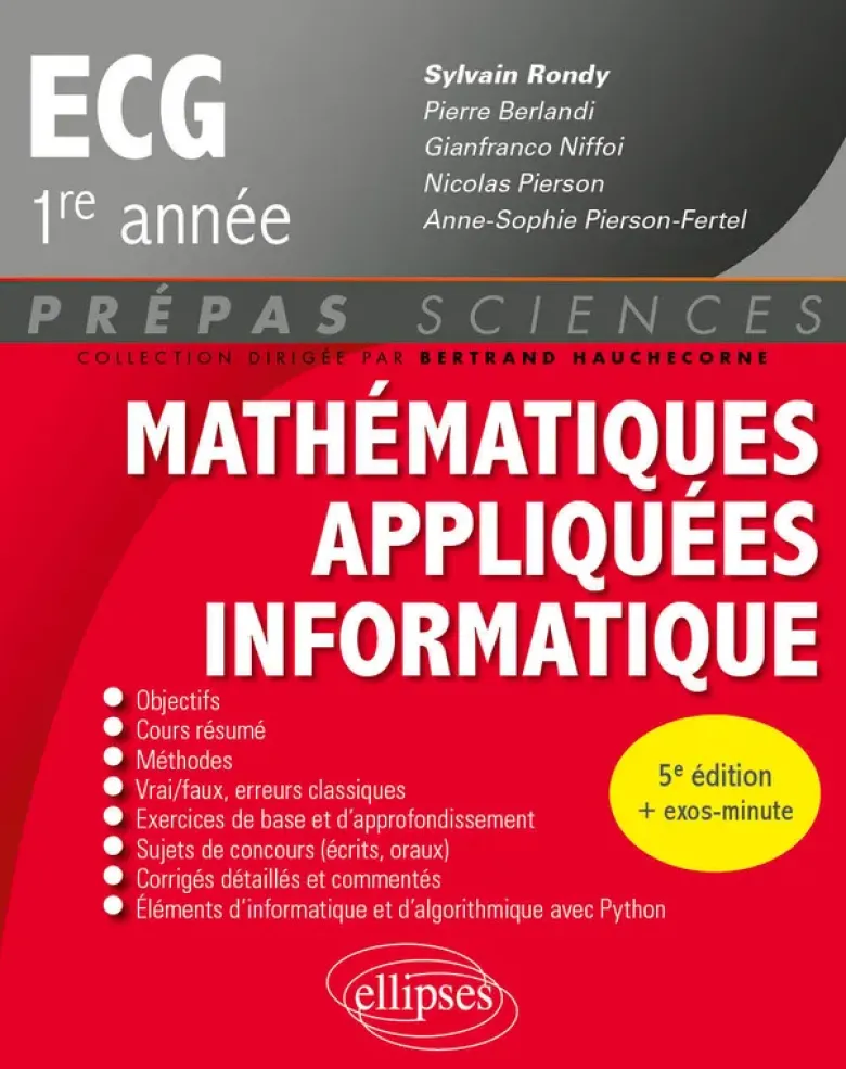 Mathématiques appliquées - Informatique - ECG 1re année