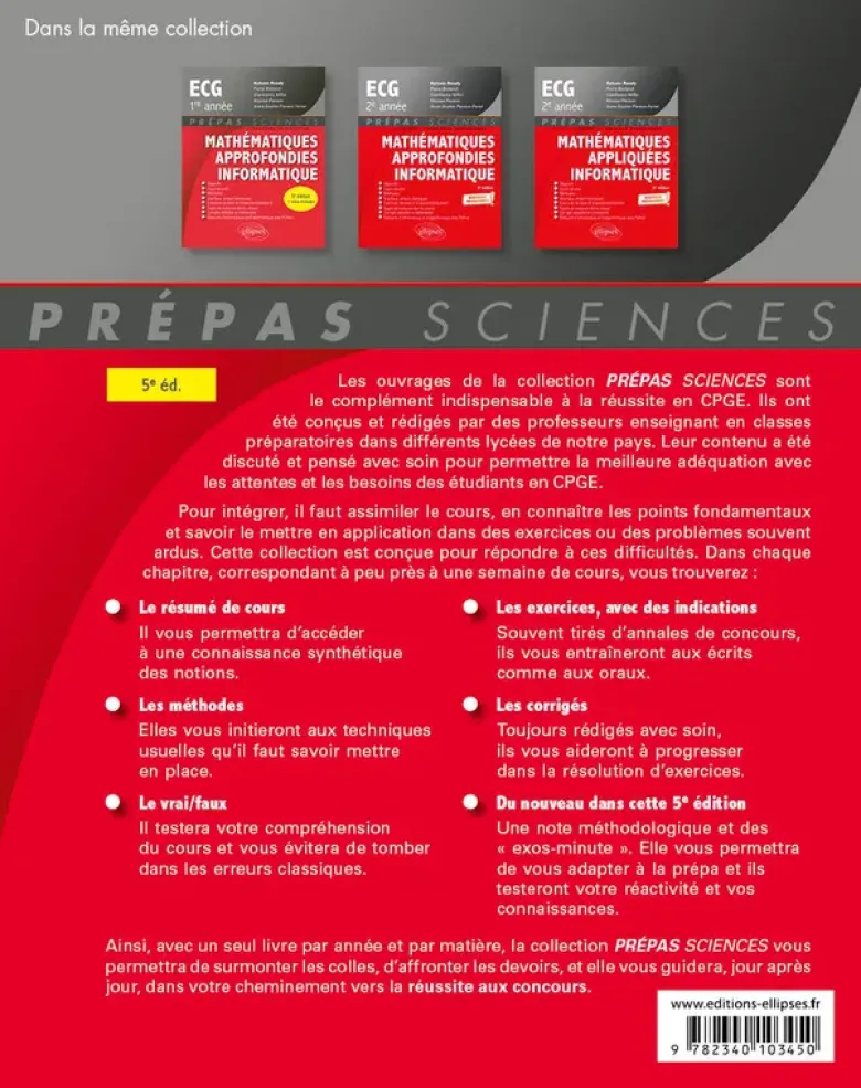 Mathématiques appliquées - Informatique - ECG 1re année