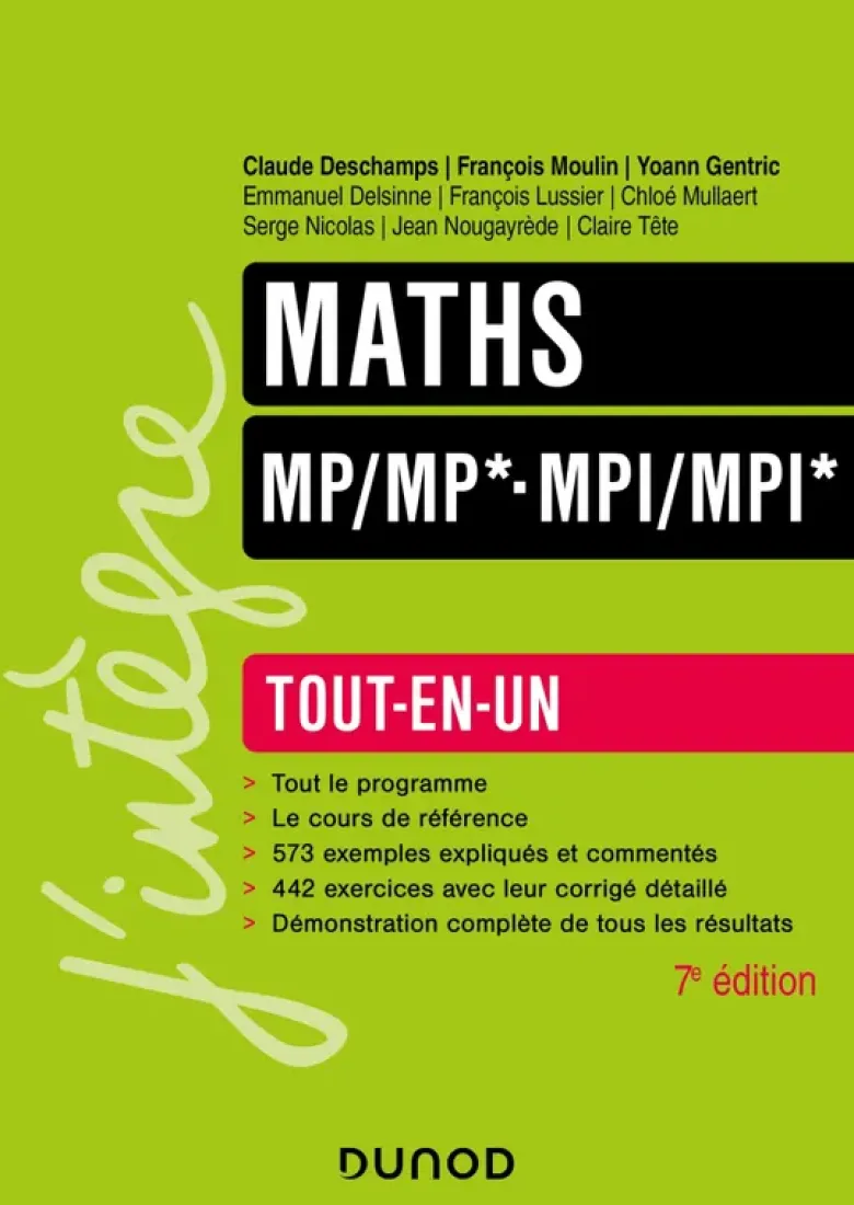 Maths Tout-en-un MP/MP*-MPI/MPI* - 7e éd.