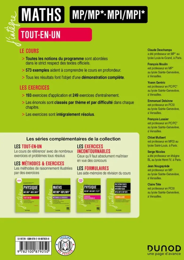 Maths Tout-en-un MP/MP*-MPI/MPI* - 7e éd.