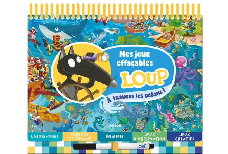 Mes jeux effaçables loup - À travers les océans !