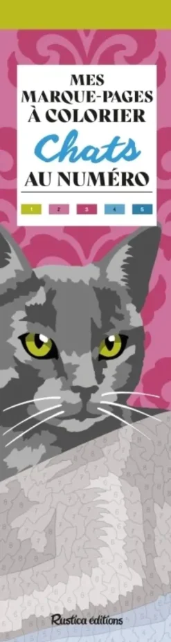 Mes marque-pages à colorier au numéro - Chats