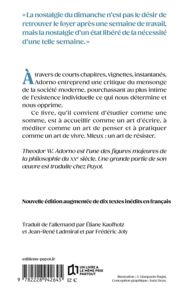 Minima moralia (édition définitive)