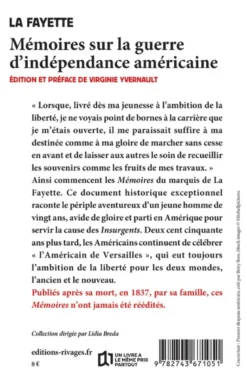 Mémoires sur la guerre d'indépendance américaine