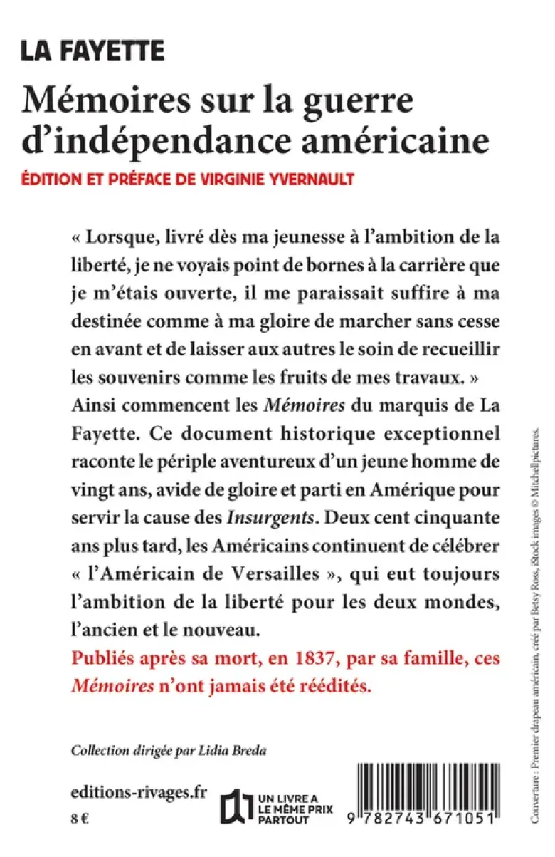 Mémoires sur la guerre d'indépendance américaine