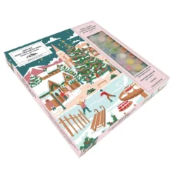 Mon kit : Le petit village de Noël peinture au numéro