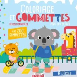 Mon P'tit Hemma - Coloriage et gommettes pour les petits - A l'école - + de 200 gommettes repositionnables