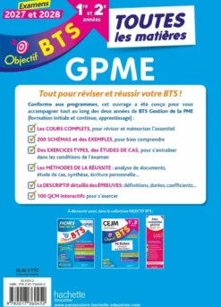Objectif BTS GPME (1re et 2e années) - Toutes les matières, examens 2027-2028
