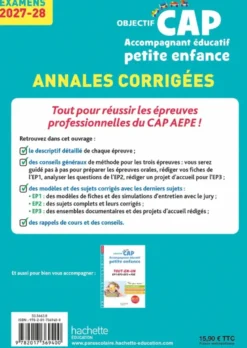 Objectif CAP 2027 Accompagnant Éducatif Petite Enfance, Annales (épreuves professionnelles)