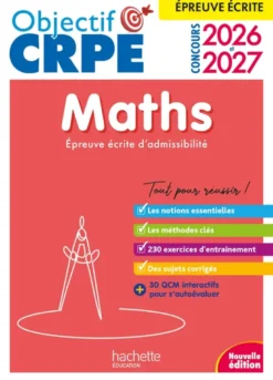 Objectif CRPE 2027 - Maths - épreuve écrite d'admissibilité M2/L3