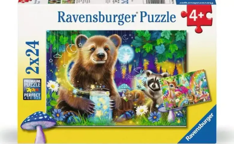 Puzzle Adorables Amis Bois 2x24