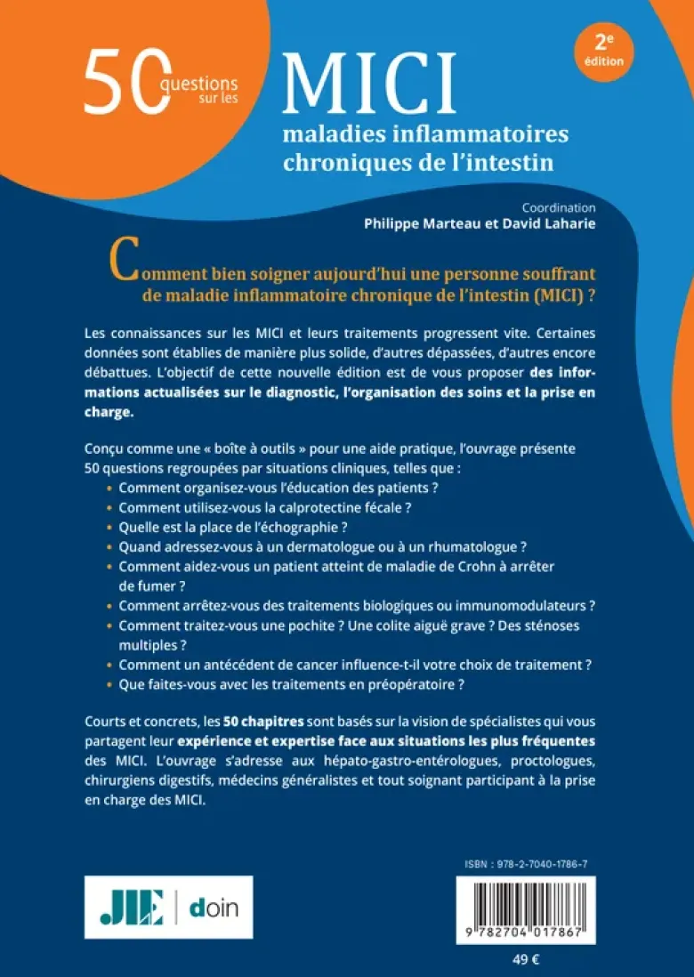 50 questions sur les MICI - maladies inflammatoires chroniques de l'intestin (2e édition)