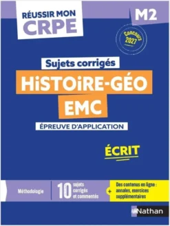Réussir mon CRPE - Histoire Géo EMC épreuve d'application M2 écrit 2027