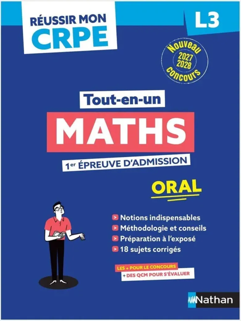 Réussir mon CRPE - Maths Admission concours L3 oral 2027-2028