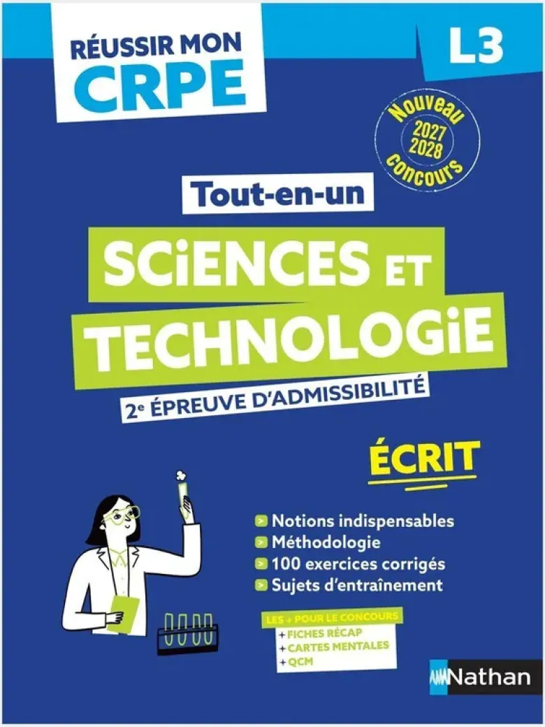 Réussir mon CRPE Sciences et technologie 2e épreuve d'admissibilité L3 écrit 2027