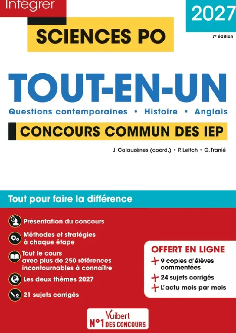 Sciences Po - Concours commun des IEP 2027 - Tout-en-un