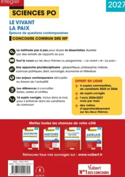 Sciences Po - Questions contemporaines - Thème 2026 + Thème 2027 - Concours commun des IEP 2027