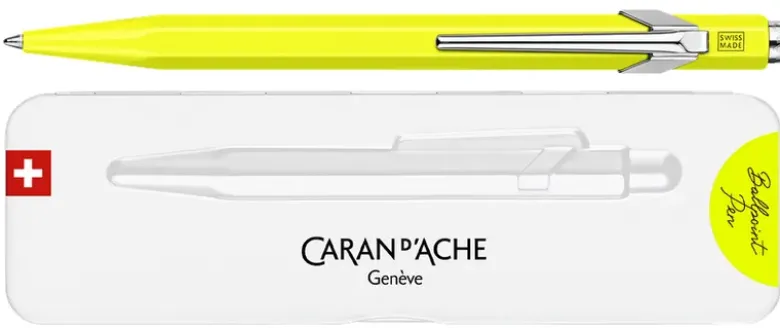 Stylo Bille Jaune Fluo