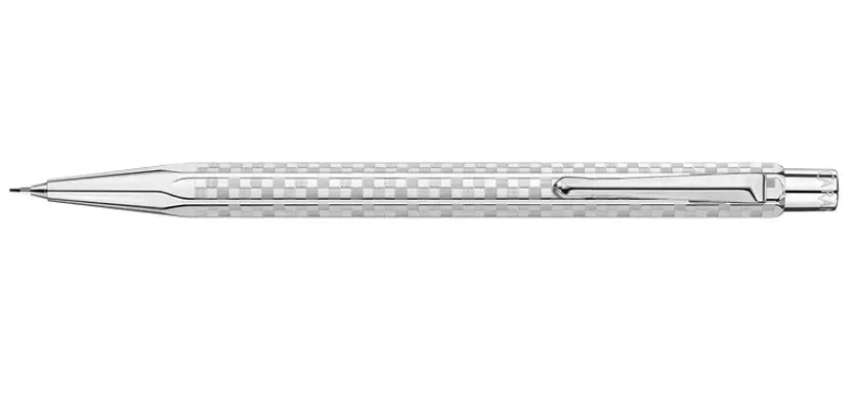 Stylo Porte-mine 0.7mm Damier Gris argenté