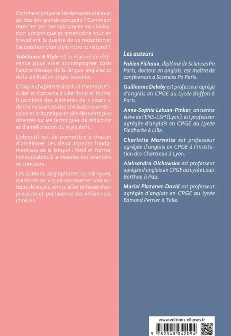 Substance & style - 30 étapes de civilisation et expression en anglais - 2e édition