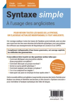 Syntaxe simple - À l'usage des anglicistes - 5e éd.