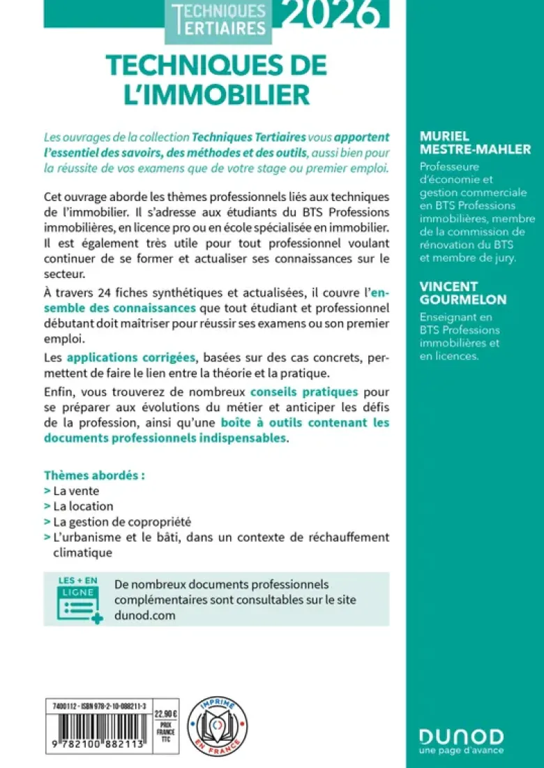 Techniques de l'immobilier 2026