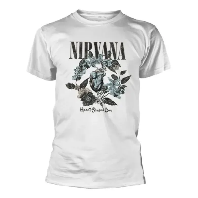 T-shirt Nirvana Heart Shaped Box blanc - XL