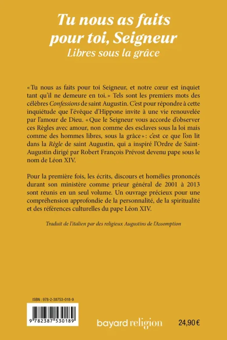 Tu nous as faits pour toi Seigneur
