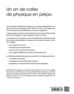 Un an de colles de physique en prépa