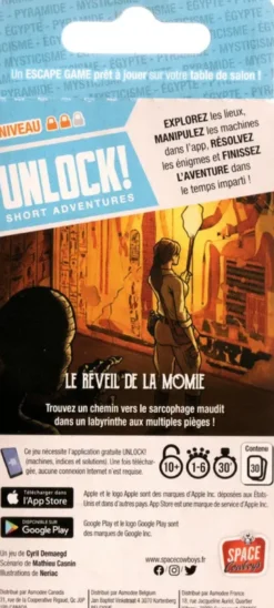 Unlock! Short Adventure - Le réveil de la momie