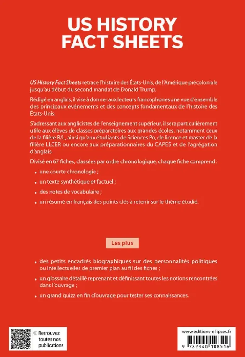 US History Fact Sheets - Histoire des Etats-Unis en fiches